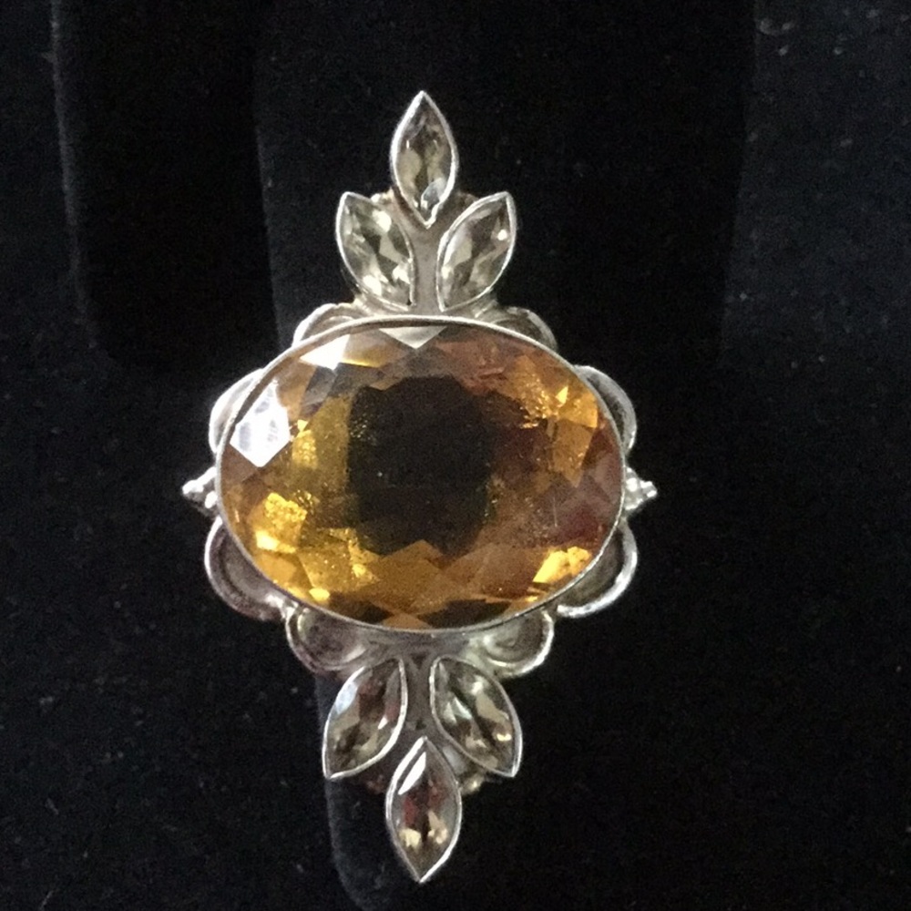 Impressive Large Citrine Ring, One Of A Kind